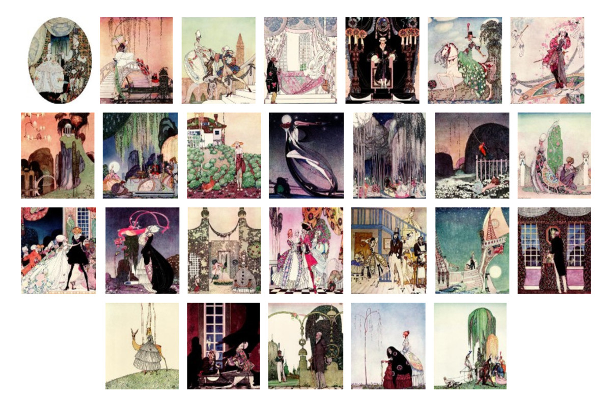Here we show each of the full-color designs by Kay Nielsen published in the Limited Edition of 