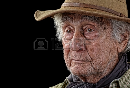 This rugged farmer's face is proof of how tough it was to be a farmer.