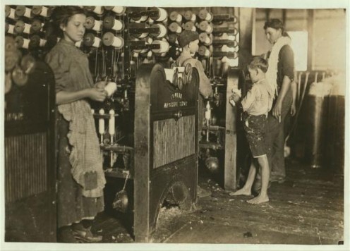 Children work  at Cherryville Mfg Co  textile mill Cherryville, N.C.