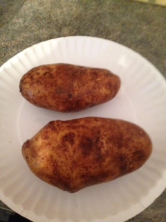 Two baking potatoes