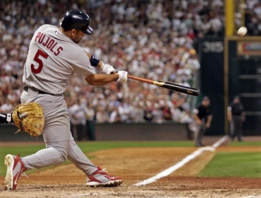 Albert Pujols as a rookie with the Saint Louis Cardinals in 2001.