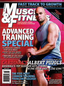 Albert Pujols on the cover of Muscle and Fitness.