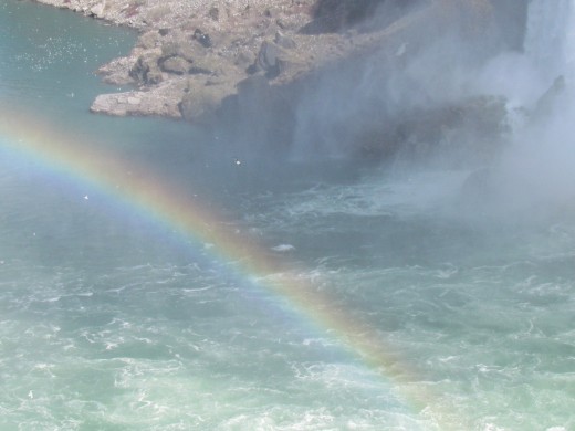 A rainbow appeared while we had dinner at the Skylon Restaurant.