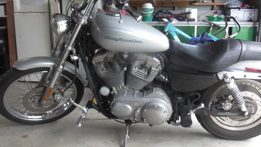 Harley Sportster with 6" extended Forward Controls