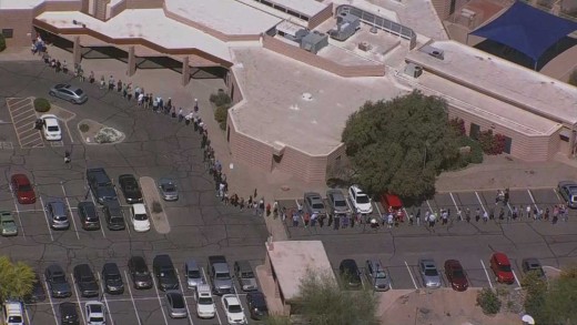 Polling place at Scottsdale and Cactus roads, Phoenix