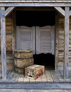 Through these swinging saloon doors, a man could find a friendly saloon girl to keep him company.