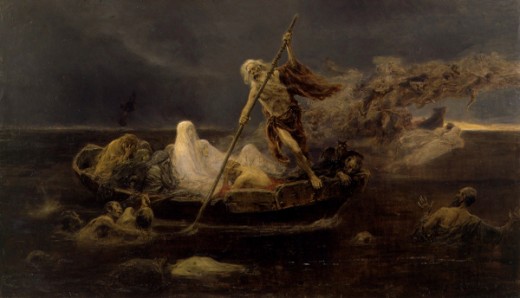 "The Barque of Charon" - Jose Benlliure y Gil (1858-1937)