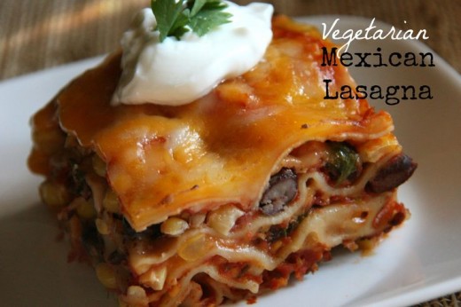 Vegetarian mexican lasagne