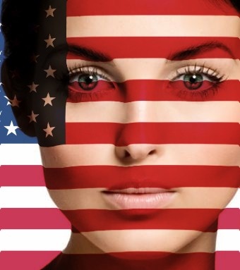A draft photo of the American Flag photo effect