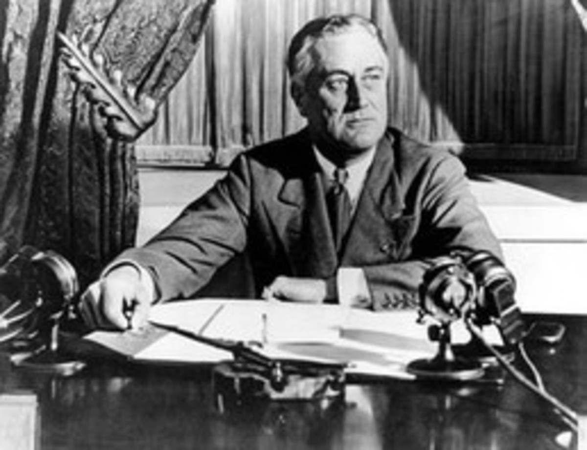 President Roosevelt at one of his fireside chats