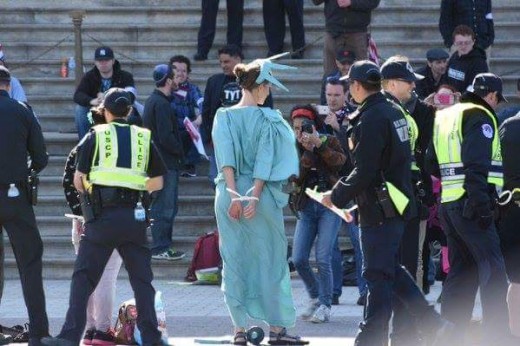 Democracy Spring protesters arrested in DC last week.