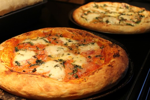 Pizza Margherita and Pizza Bianche