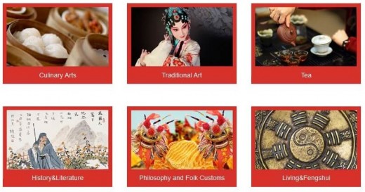 Hanbridge cultural courses include Culinary Arts, Tea, History & Literature, Philosophy & Folk Customs, Tradtional Arts, and Fengshui.