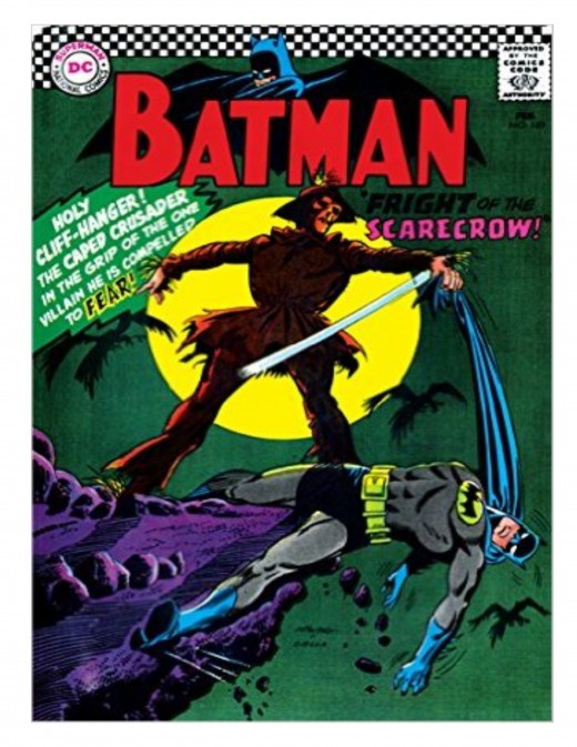 The cover to BATMAN (1st series)#189 (February 1967), which re-introduced the Scarecrow.