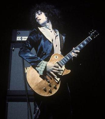 Marc Bolan playing his Gibson Les Paul