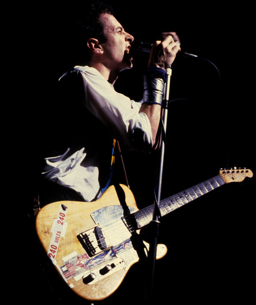 Joe Strummer with a Telecaster