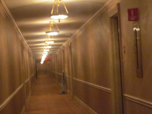 The hallway in Hotel DuPont leading to the Executive Suites.