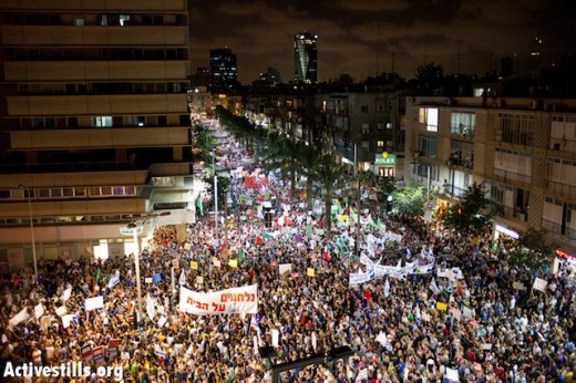 Tel Aviv protestors in Sept. 3rd, 2011.