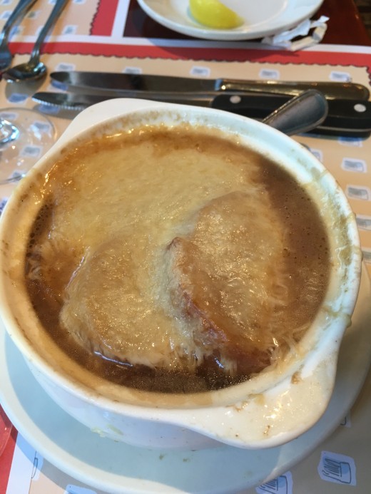 The french onion soup is a favorite with my father and my boyfriend. 