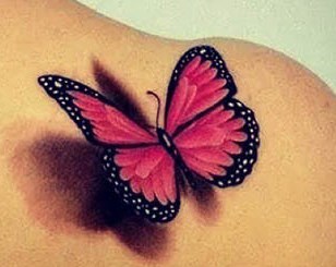 The butterfly represents the person's soul