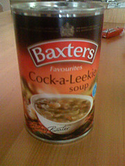 Canned Cock a Leekie, for convenience, never tried it so it isn't a recomendation!