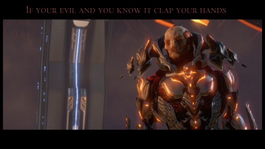 The diadect is just a standard villain.