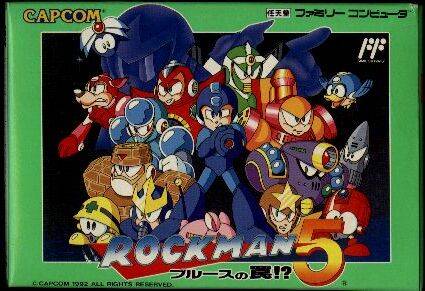 Box art for the Japanese version of Mega Man 5 / Rock Man 5