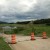 Not only was the boat ramps roped off, but there was only a small stream of water where the lake used to be.