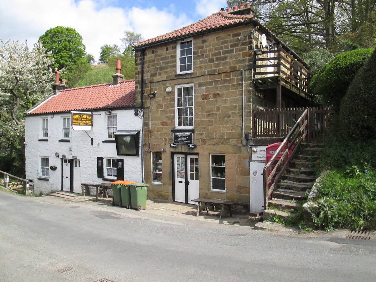 The birch Hall Inn nestles in the deep dale across the Goathland Beck from the village linked to Grosmont until the 1920s by the original railway built by George stephenson. Have a drink here before setting off along the trackbed, now a footpath