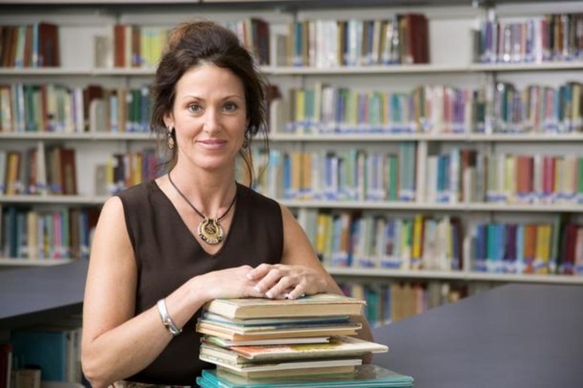 I wish that I had a librarian who looked like this woman