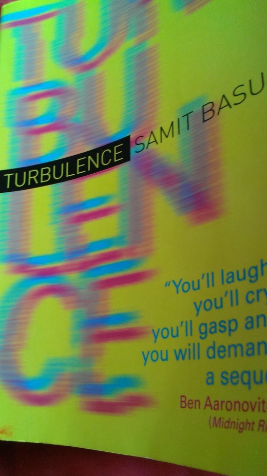 Book cover depicts turbulence.