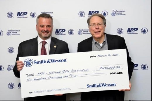 The head of Smith Wesson and Wayne Lapierre, the head of the NRA.