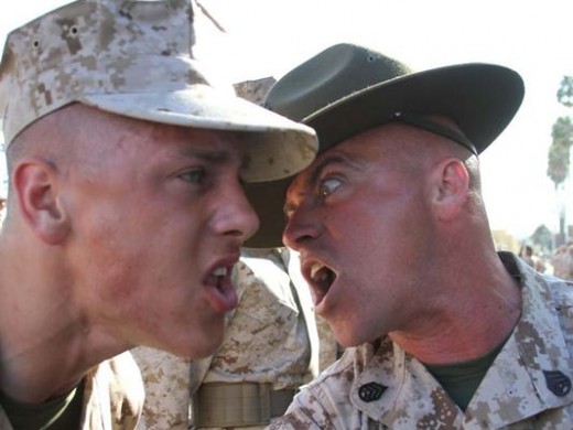 Drill Instructor reinforcement of learning objectives.