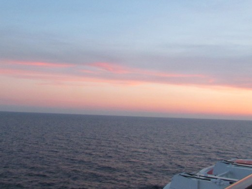 An amazing sunset we took after returning to our stateroom.