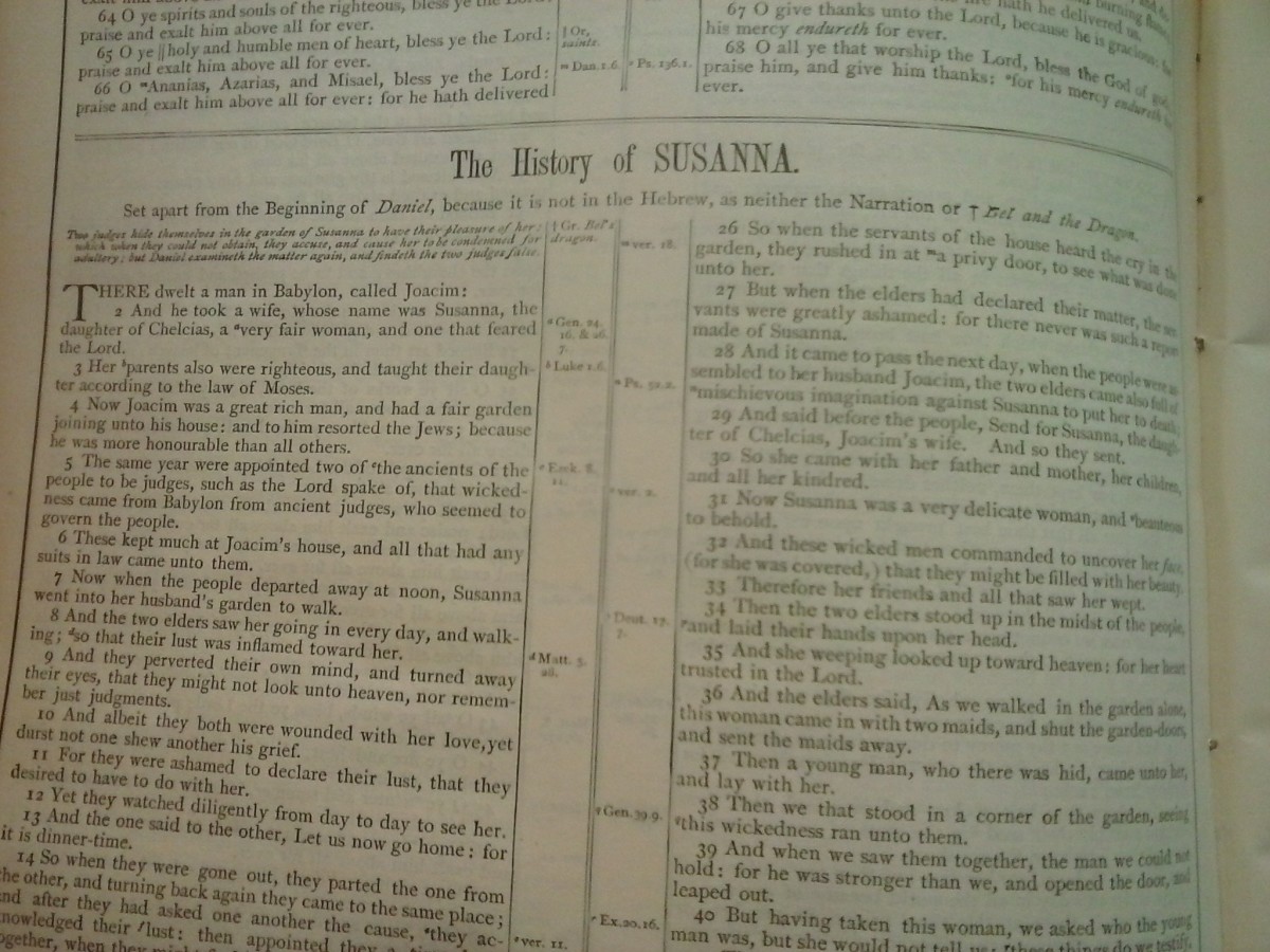 The History of Susanna, another non-canonical book of the Bible from the Apocrypha