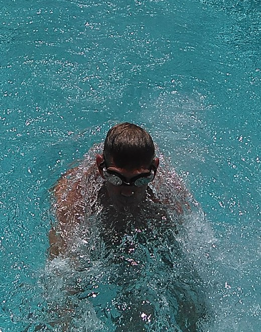 Multi-stroke swimming was utilized as Tuesday's stamina activity. The swim was preceded by sprinting.