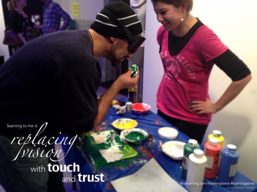 replacing vison and touch encourages learning