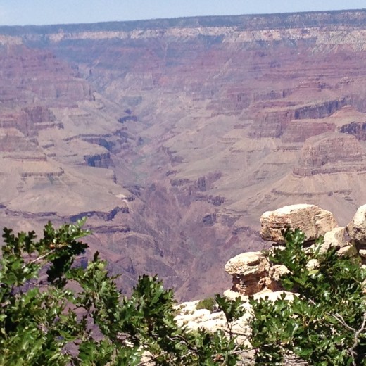 Grand Canyon, the valley leading from the Colorado River to the North Rim