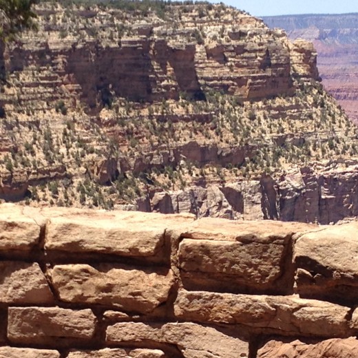 Restraining wall, south rim of the Grand Canyon.