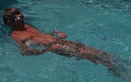 Multi-stroke laps and treading water were included in Wednesday's stamina-emphasized workout.