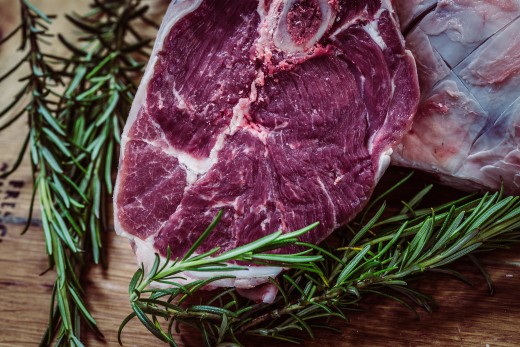 Roast should be red when purchased, with moderate marbling for the best amount of juiciness.
