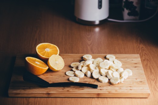 For best results, use bananas that have brown spots on them.  If you worry about browning, sprinkle a small amount of lemon juice over peeled bananas.