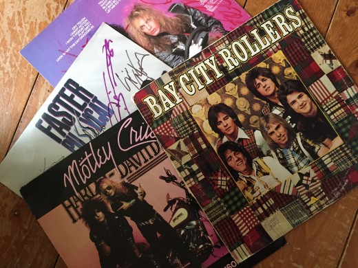 Bay City Rollers, Motley Crue, Poison, Faster Pussycat albums