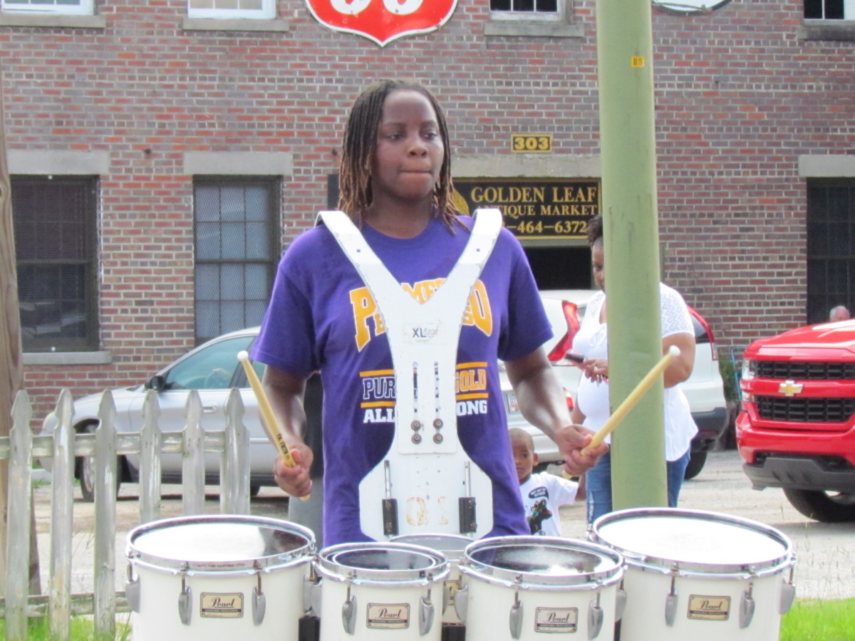This amazing little drummer was also a part of the parade on Saturday. 