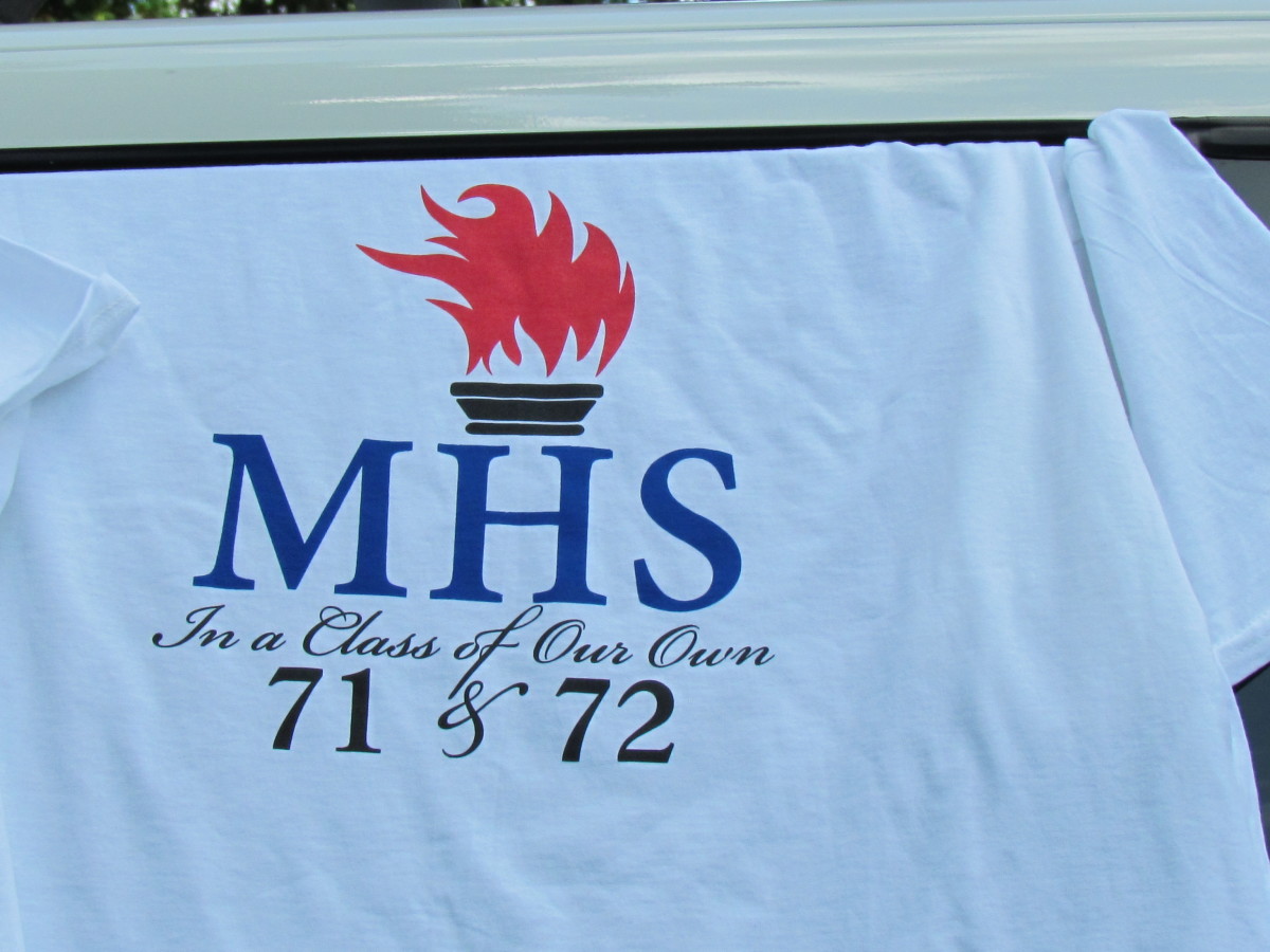 The MHS T-Shirt that was designed by Thomas Hughes, with the assistance of others.