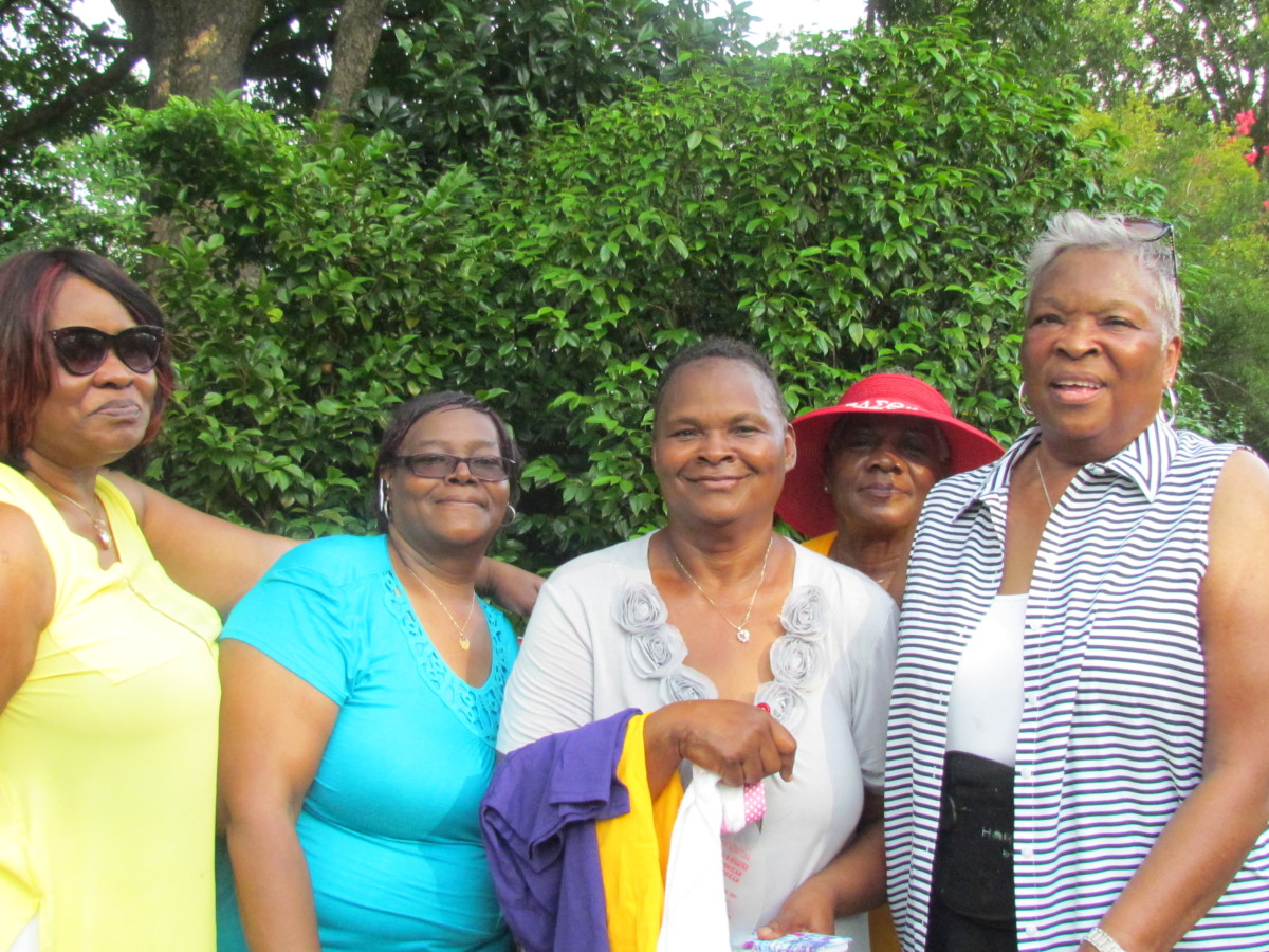 Carolyn Canty, along with members of her family joined in the festivities at the park.