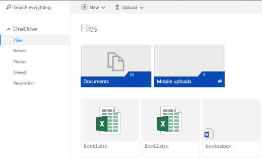 OneDrive page