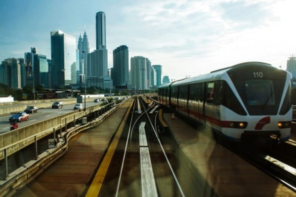 The light railway transit train (LRT) is the best way to move around Kuala Lumpur, esp. during peak hours. 