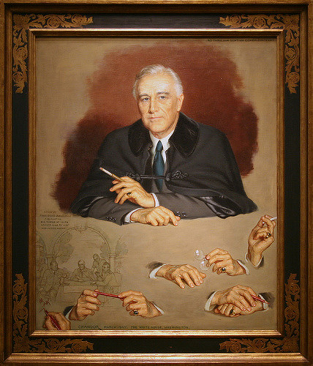 Franklin Delano Roosevelt. Artist Douglas Granville Chandor painted this detail in 1945.