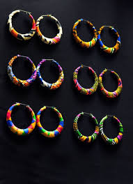 Simple Loop Ankara Earrings